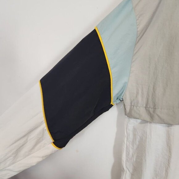 1 Sunset Lane Color Block Windbreaker Jacket in Grey Combo - Size Medium - Picture 5 of 9